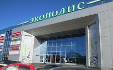 Входная группа Экополис premium, торговый комплекс. Санкт-Петербург (Выборгский район),  Выборгское шоссе,  13
